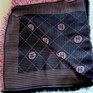 Chanel Scarf with stripes double sided